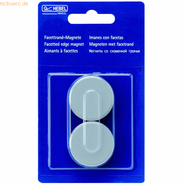 10 x Maul Kraftmagnet 34mm Durchmesser 2kg Haftkraft VE=2 Stck grau