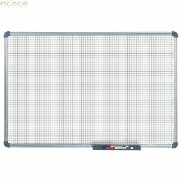 Maul Whiteboard Office 90x120 cm Raster 10x10mm grau