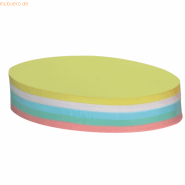 Maul Moderationskarten oval 19x11cm sortiert VE=250 Stck