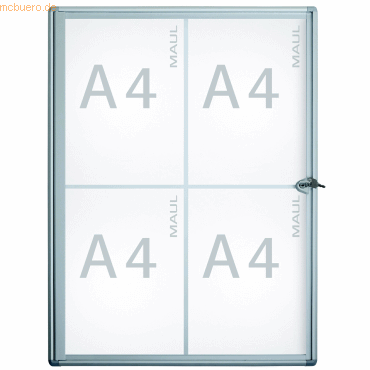 Maul Schaukasten extraslim 4xA4 aluminium Innenbereich 65,5x49,1x2,7cm