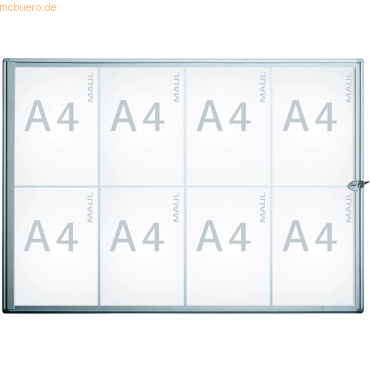 Maul Schaukasten extraslim 8xA4 aluminium Innenbereich 65,5x93,1x2,7cm