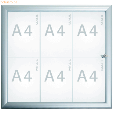 Maul Schaukasten advanced ESG 6xA4 aluminium Auenbereich 69,2x72,8x3,
