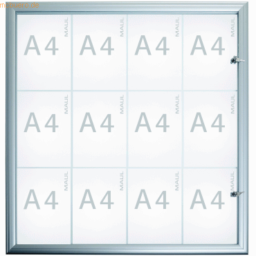 Maul Schaukasten advanced ESG 12xA4 aluminium Auenbereich 98,9x93,8x3