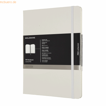 Moleskine Professionelles Notizbuch XL 19x25cm Hardcover 96 Blatt perl