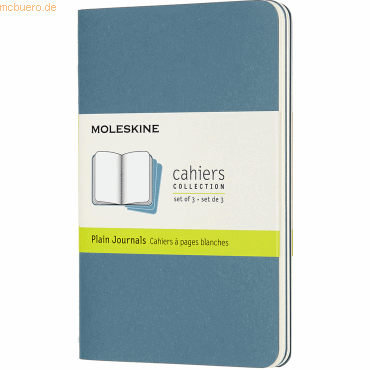 Moleskine Notizheft Cahier Pocket A6 blanko Kartoneinband VE=3 Stück l