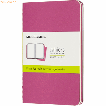 Moleskine Notizheft Cahier Pocket A6 blanko Kartoneinband VE=3 Stück k