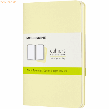 Moleskine Notizheft Cahier Pocket A6 blanko Kartoneinband VE=3 Stück s