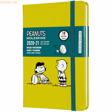 Moleskine Wochen-Notizkalender 18 Monate 2020/2021 Peanuts Pocket A6 1