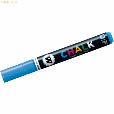 Molotow Windowmarker Pump Marker Chalk nachfllbar 4mm neonblau