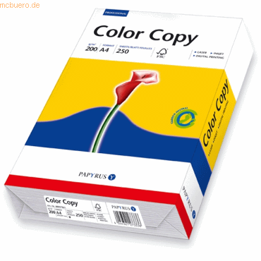 Mondi Farblaserpapier Color Copy satiniert A4 200g weiß VE=250 Blatt