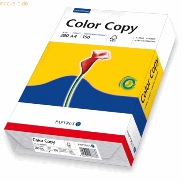 5 x Mondi Farblaserpapier Color Copy satiniert A4 280g wei VE=150 Bla