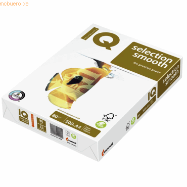 Mondi Kopierpapier IQ selection smooth A4 80g/qm wei VE=500 Blatt