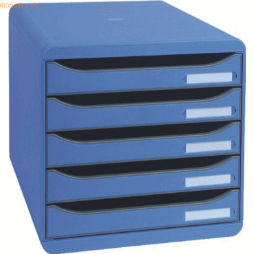 Exacompta Schubladenbox Big-Box Plus 5 Fcher blau