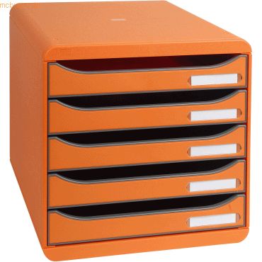Exacompta Schubladenbox Big-Box Plus Iderama 5 Fcher mandarine