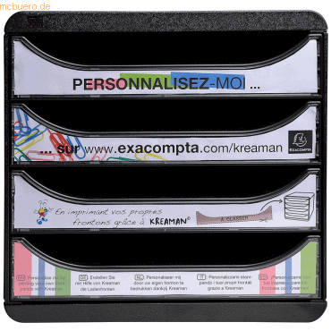 Exacompta Frontplatte fr Big-Box schwarz/glasklar