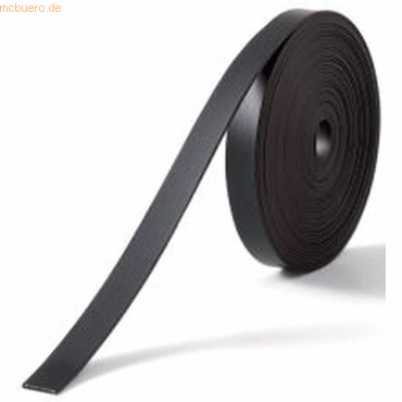 10 x Nobo Magnetband beschreibbar 10mmx5m schwarz