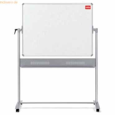 Nobo Dreh-Weiwandtafel Basic Mobil Melamin Aluminiumrahmen 120x90cm w