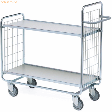 Helge Nyberg Etagenwagen Serie 100 2 Etagen 62x42,5cm silber
