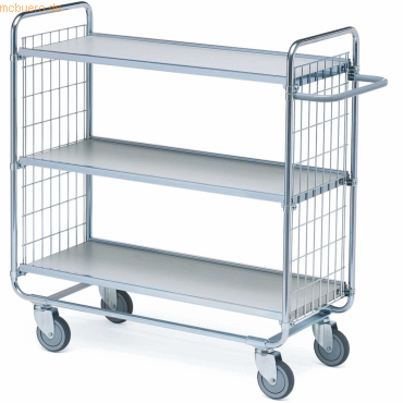 Helge Nyberg Etagenwagen Serie 100 3 Etagen 120x42,5cm silber