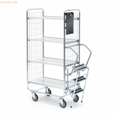 Helge Nyberg Leiterwagen Serie 100 4 Etagen 75x42,5cm silber
