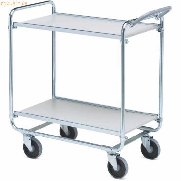 Helge Nyberg Etagenwagen Serie 100 Populr 2 Etagen 75x42,5cm silber
