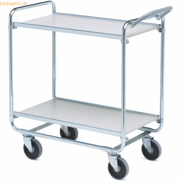 Helge Nyberg Etagenwagen Serie 100 Populr 2 Etagen 100x42,5cm silber