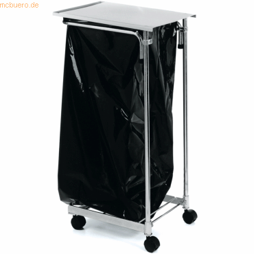 Helge Nyberg Mllsackwagen mit Deckel 650x360x1060mm silber