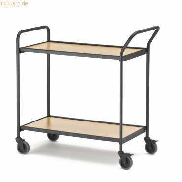 Helge Nyberg Tischwagen 1 Fahrhandgriff 1 Stirnseite 2 Etagen 80x42cm