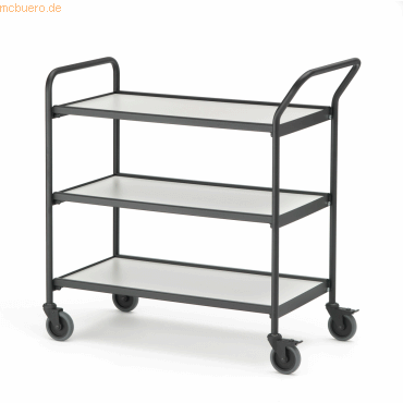 Helge Nyberg Tischwagen 1 Fahrhandgriff 1 Stirnseite 3 Etagen 80x42cm