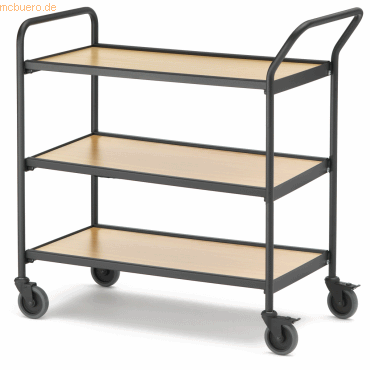 Helge Nyberg Tischwagen 1 Fahrhandgriff 1 Stirnseite 3 Etagen 80x42cm