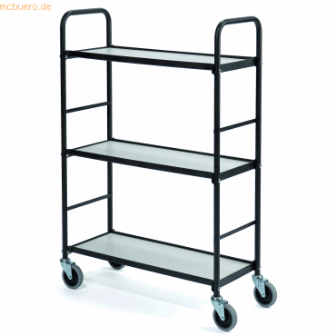 Wheely Etagenwagen 3 Etagen 43x27,5cm schwarz