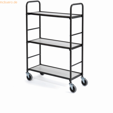 Wheely Etagenwagen 3 Etagen 73x27,5cm schwarz
