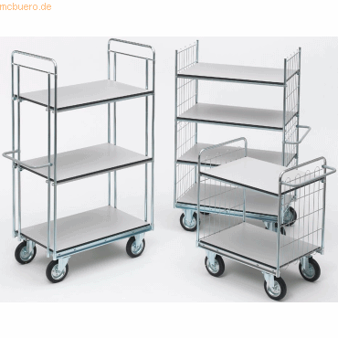 Helge Nyberg Etagenwagen ESD Serie 400 2 Etagen 100x62cm silber
