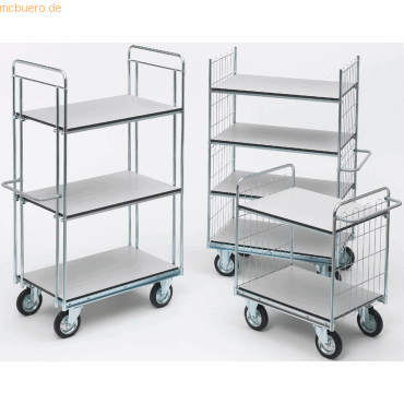Helge Nyberg Etagenwagen ESD Serie 400 2 Etagen 140x82cm silber