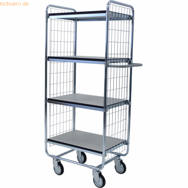 Helge Nyberg Etagenwagen ESD Serie 100 4 Etagen 75x43cm silber