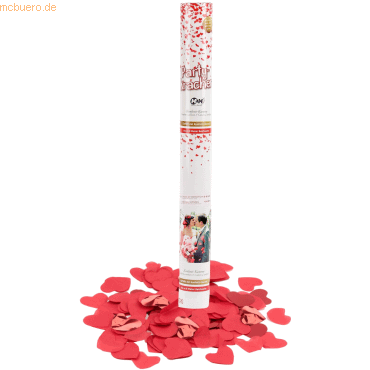 Konfettikanone PK 51 Herz rot Konfettikanone PK 51 Herz rot