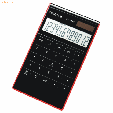 Olympia Tischrechner LCD 3112 BK Batterie/Solar-Betrieb schwarz