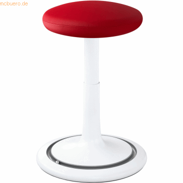 Ongo Sitz- und Stehhocker Classic regular 42-64cm skai nature base wei