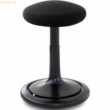 Ongo Sitz- und Stehhocker Classic tall 55-77cm Gestrick schwarz/schwar