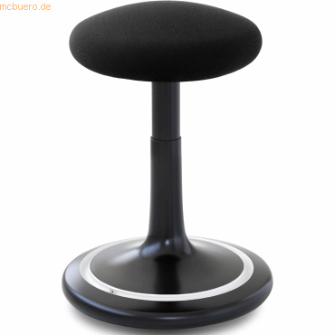 Ongo Sitz- und Stehhocker Classic tall 55-77cm Gestrick schwarz/schwar
