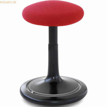 Ongo Sitz- und Stehhocker Classic tall 55-77cm Gestrick schwarz/rot/si