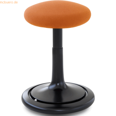 Ongo Sitz- und Stehhocker Classic tall 55-77cm Gestrick schwarz/orange