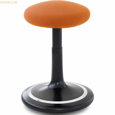 Ongo Sitz- und Stehhocker Classic tall 55-77cm Gestrick schwarz/orange