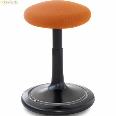 Ongo Sitz- und Stehhocker Classic tall 55-77cm Gestrick schwarz/orange