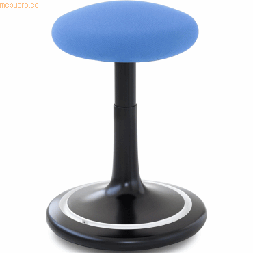 Ongo Sitz- und Stehhocker Classic tall 55-77cm Gestrick schwarz/hellbl