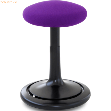 Ongo Sitz- und Stehhocker Classic tall 55-77cm Gestrick schwarz/purpur