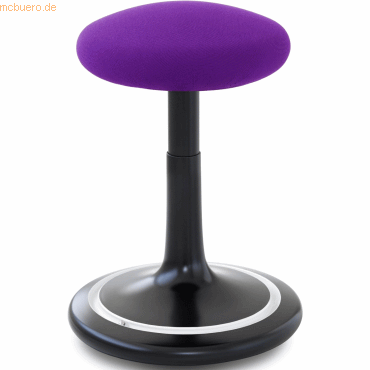 Ongo Sitz- und Stehhocker Classic tall 55-77cm Gestrick schwarz/purpur