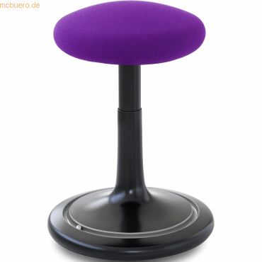 Ongo Sitz- und Stehhocker Classic tall 55-77cm Gestrick schwarz/purpur
