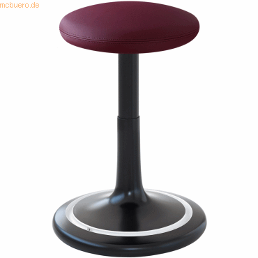 Ongo Sitz- und Stehhocker Classic tall 55-77cm skai nature base schwar