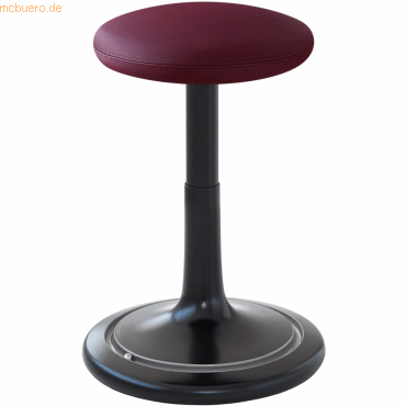 Ongo Sitz- und Stehhocker Classic tall 55-77cm skai nature base schwar